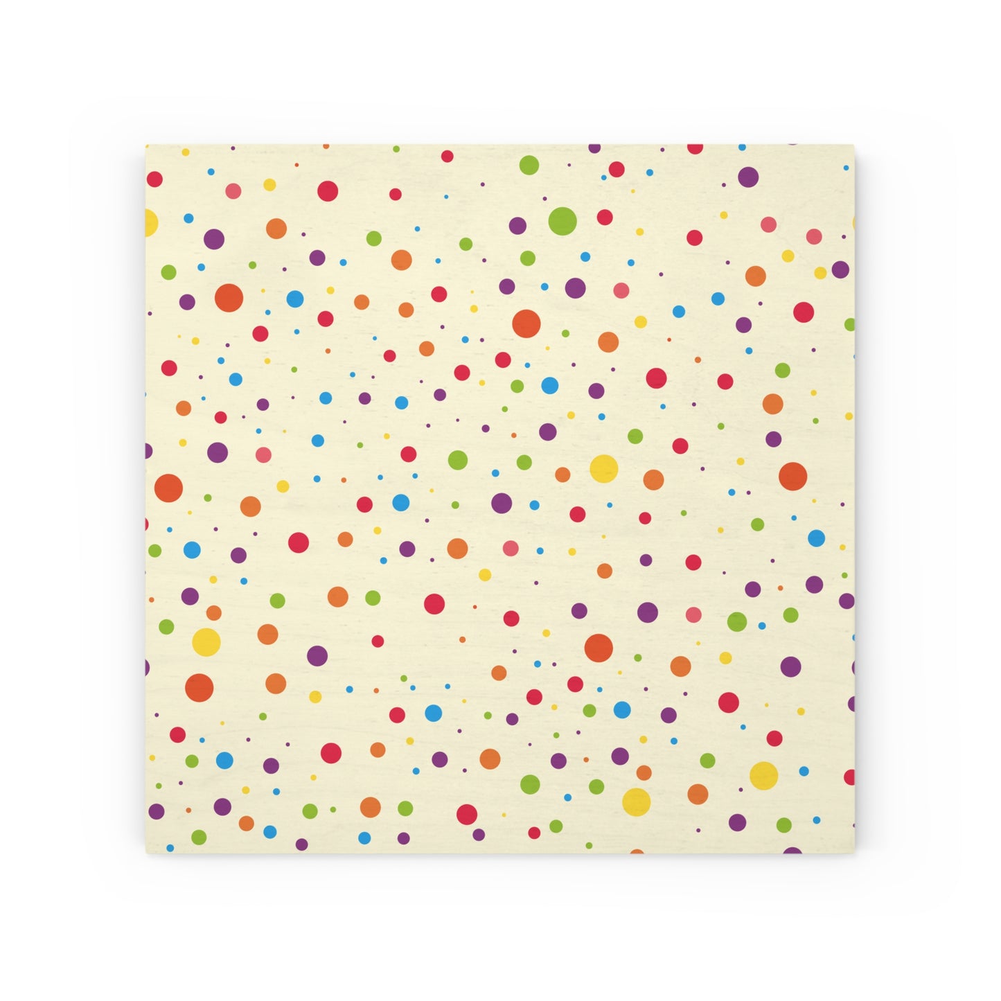 Polka dot Color Pattern Wood Canvas