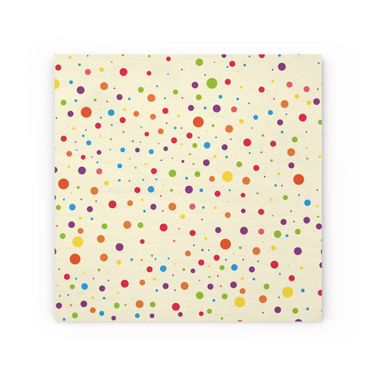 Polka dot Color Pattern Wood Canvas