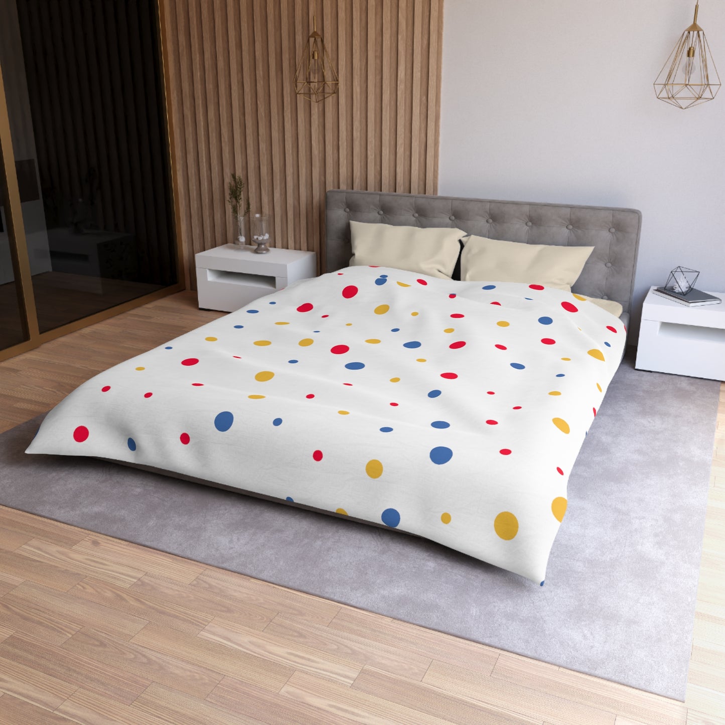 Polka Dot Microfiber Duvet Cover