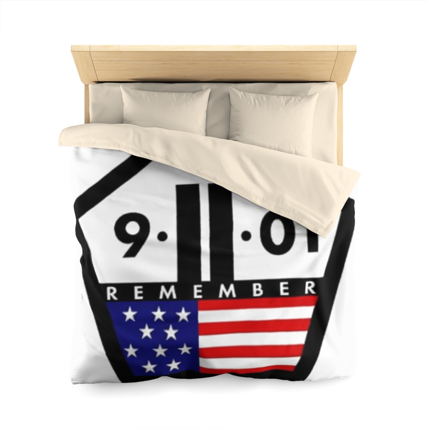 Never Forget Remember 9-11-01 Microfiber Duvet Cover