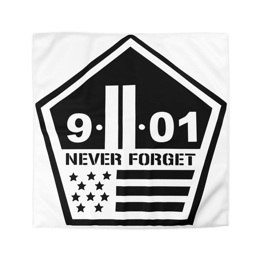 Never Forget Remember 9-11-01 Duvet Cover