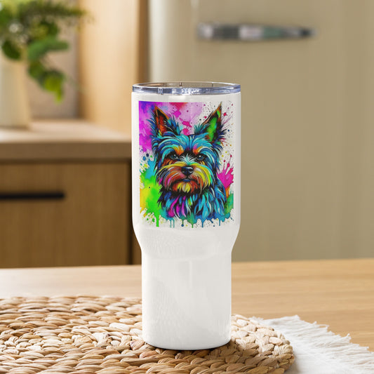 Yorkie Travel mug with a handle