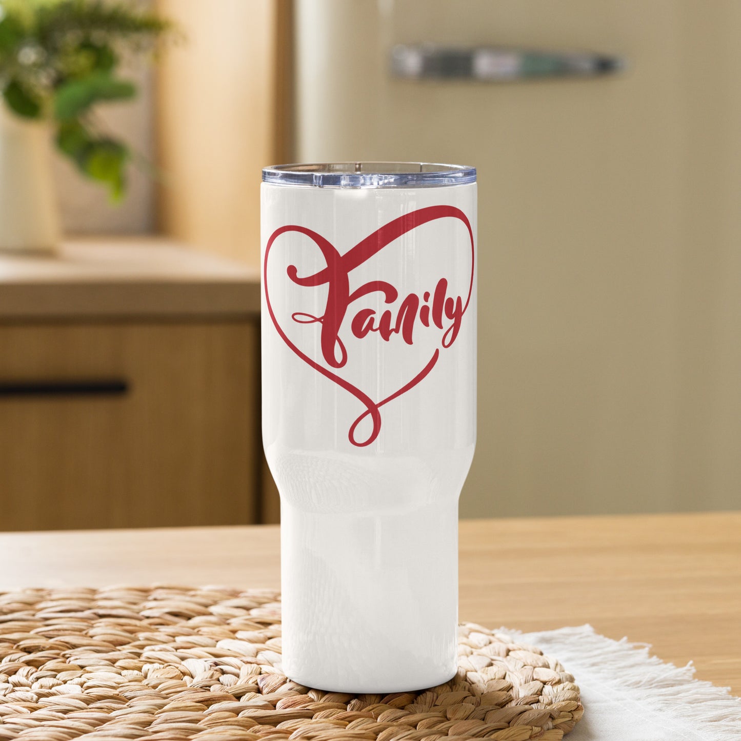 Family Travel mug with a handle