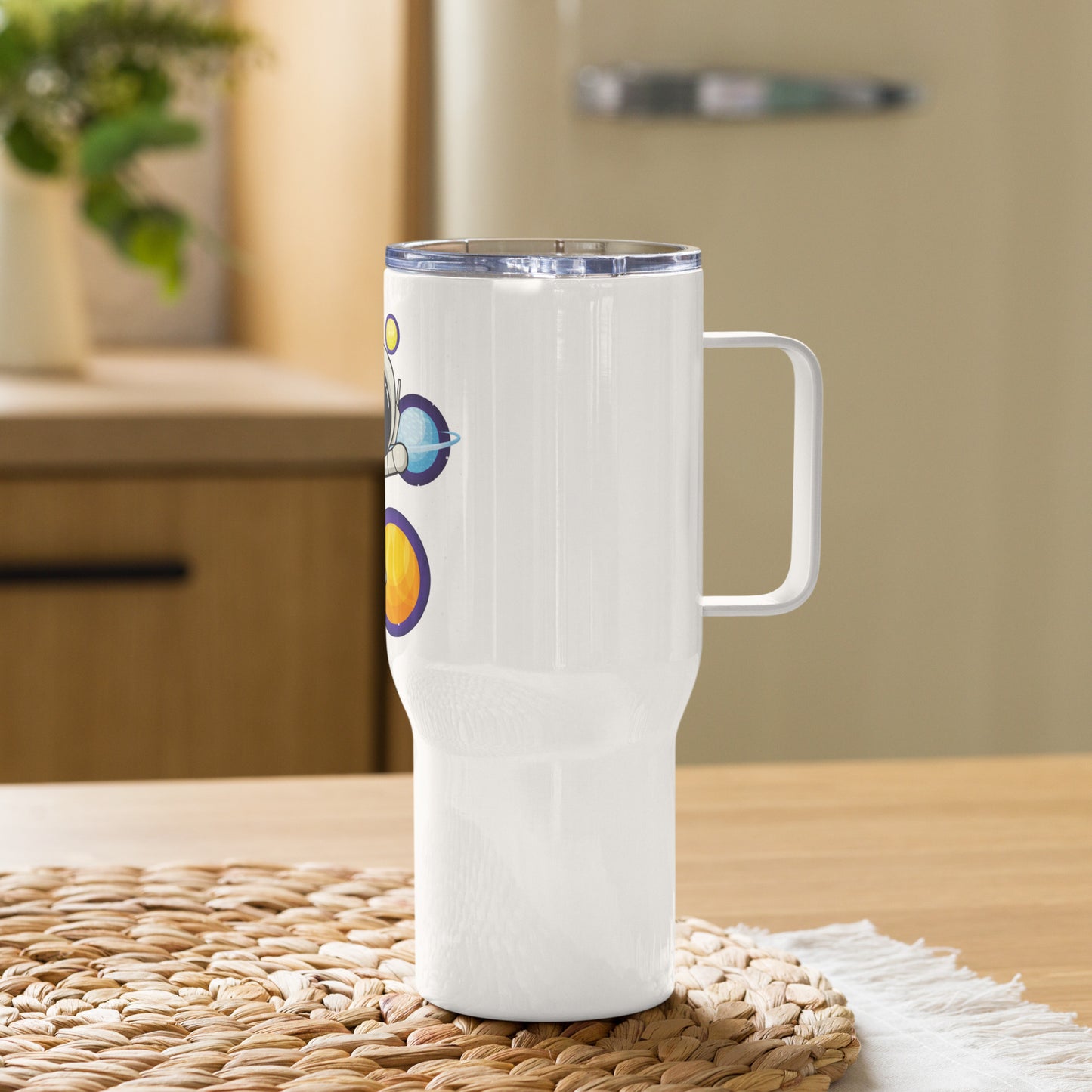 Outta Space Travel mug with a handle