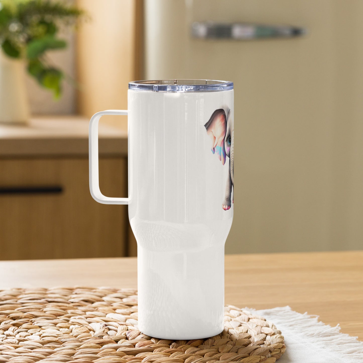 Elephant Travel mug with a handle