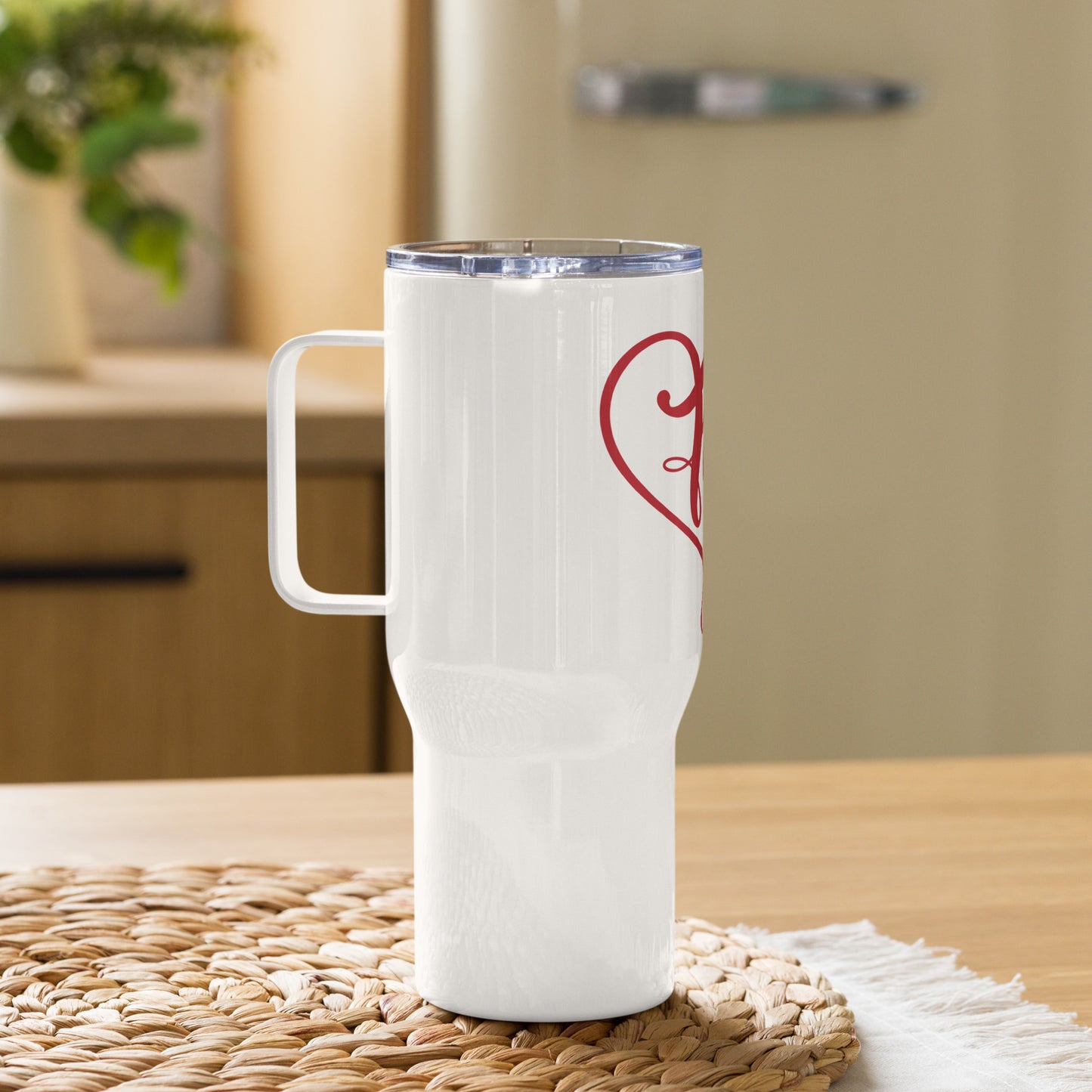 Family Travel mug with a handle