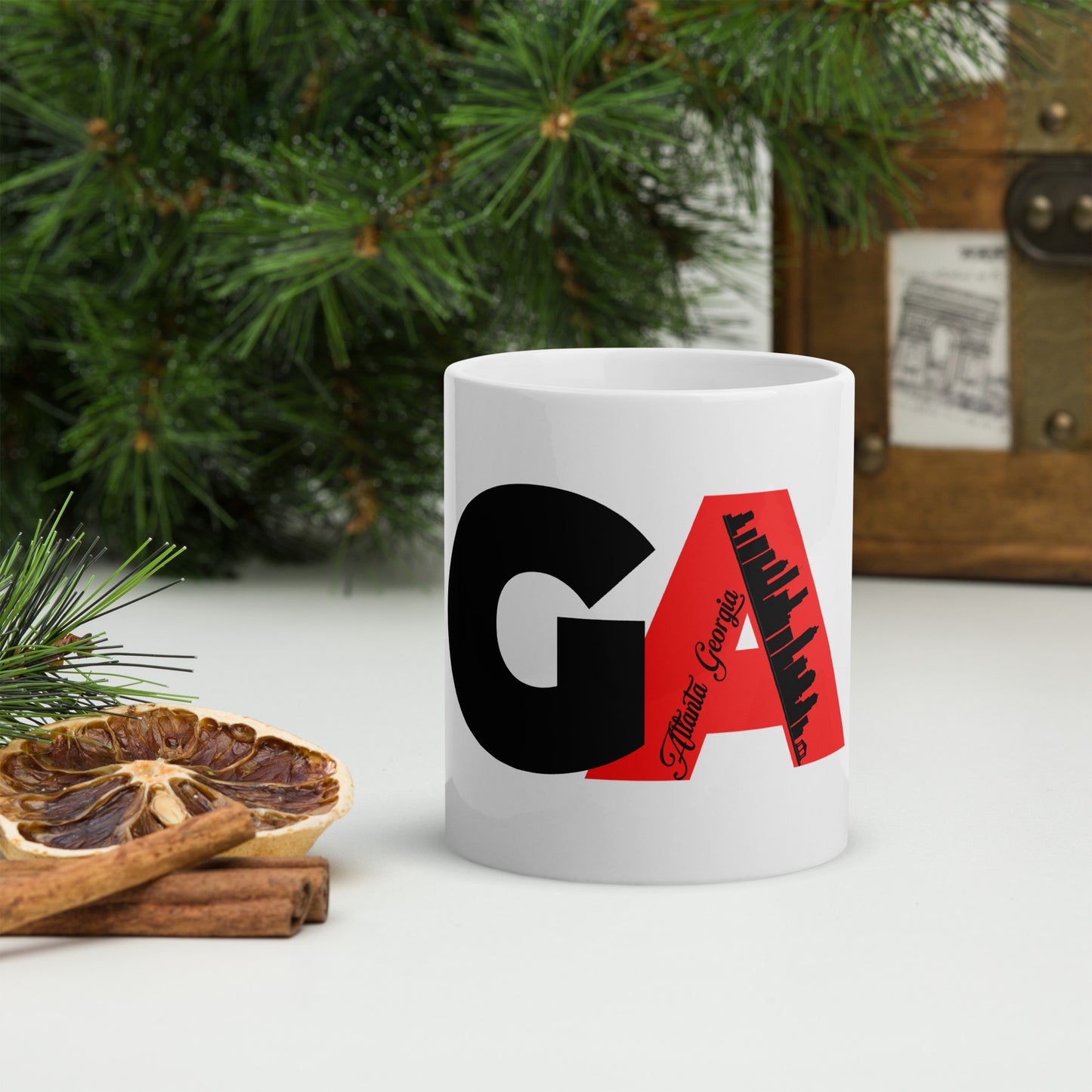 Atlanta Georgia White glossy mug