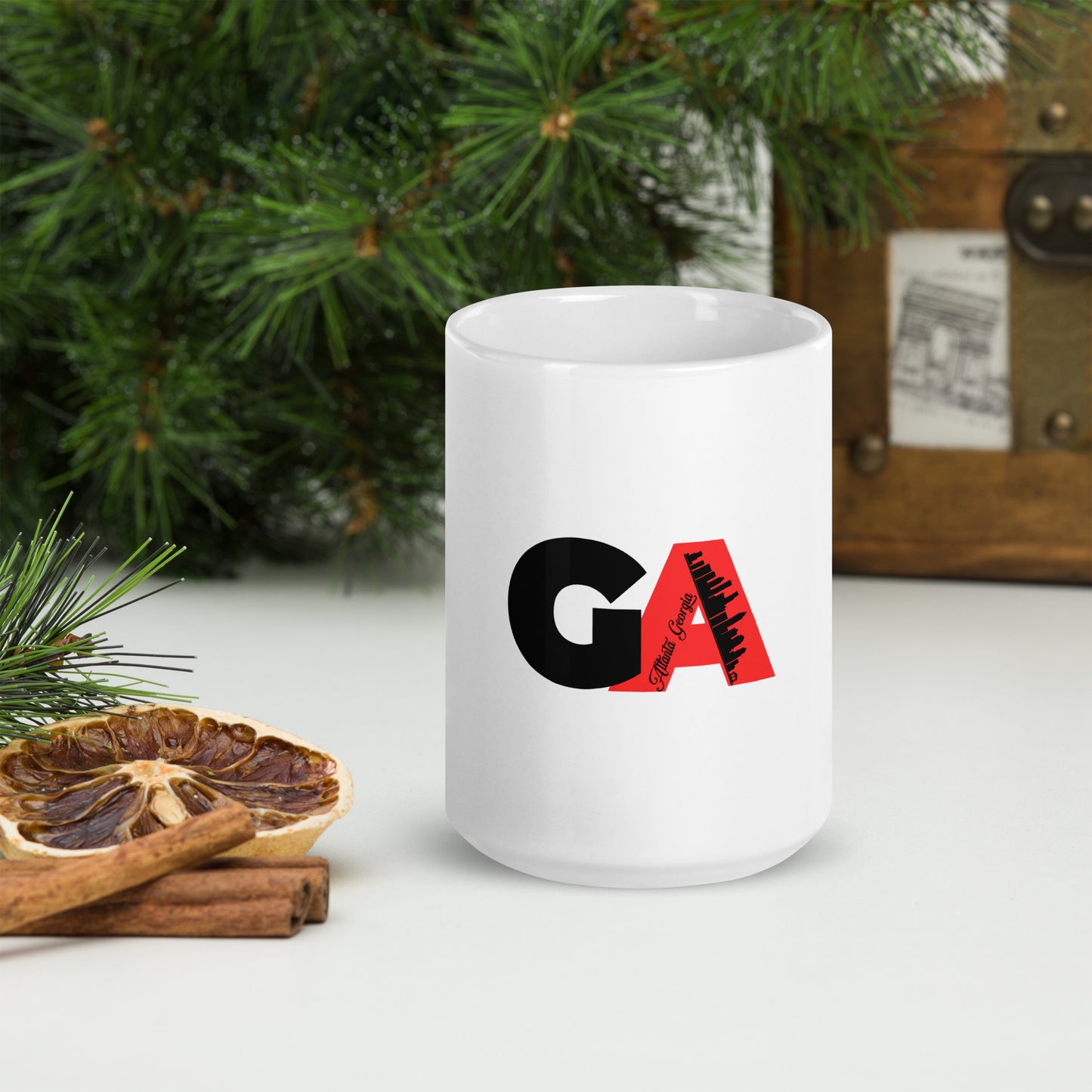 Atlanta Georgia White glossy mug