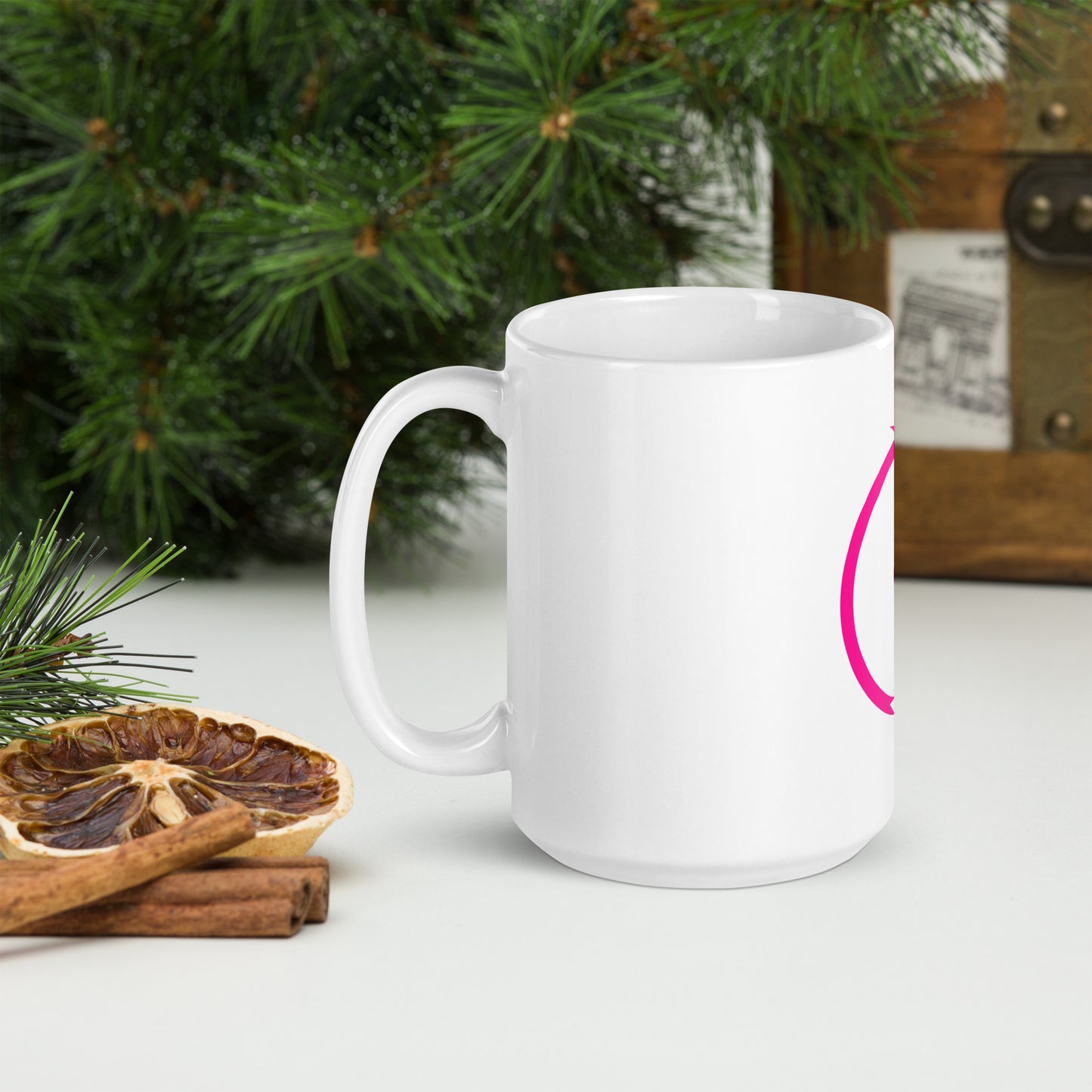 Cancer Fighter White glossy mug