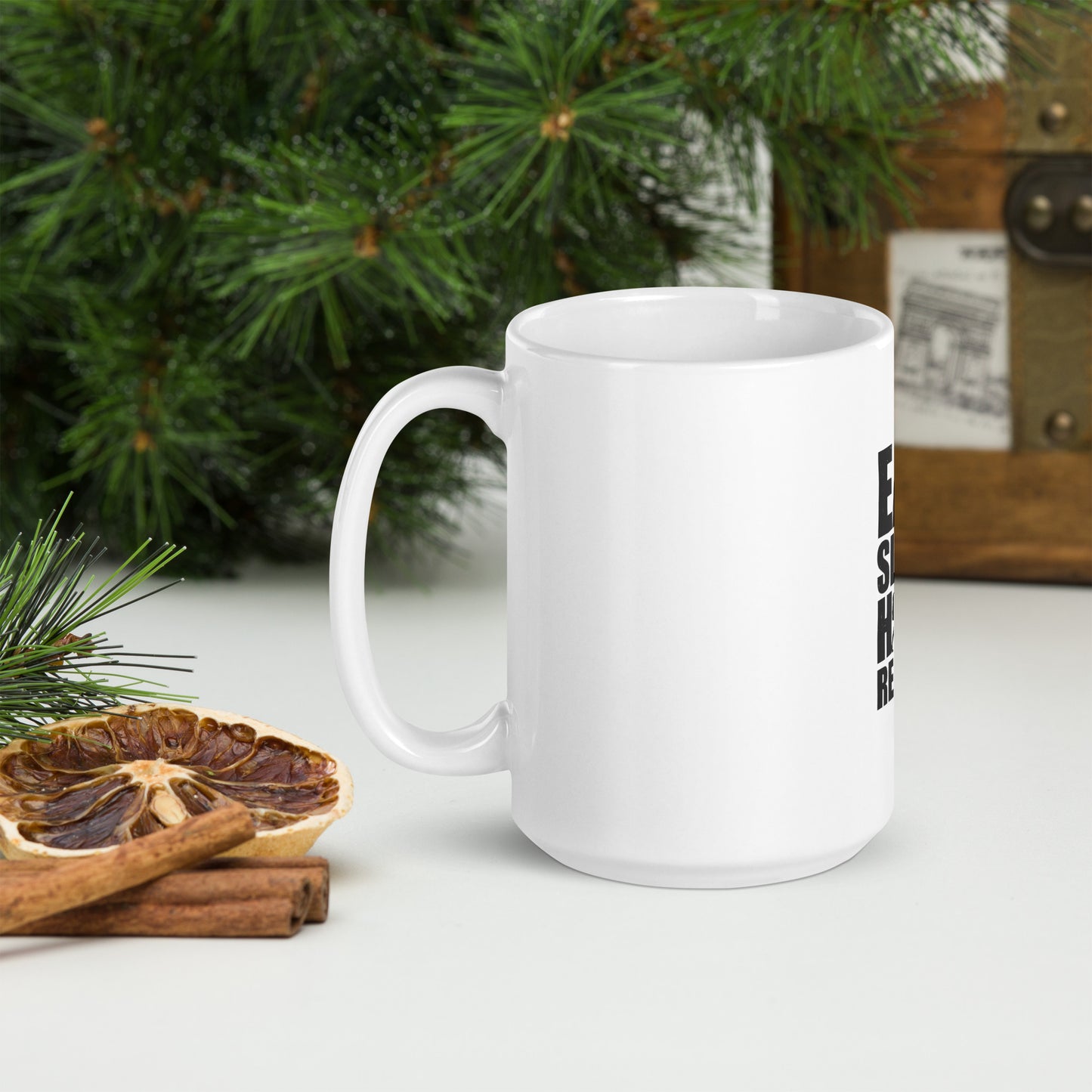 Eat Sleep Hike Repeat White glossy mug